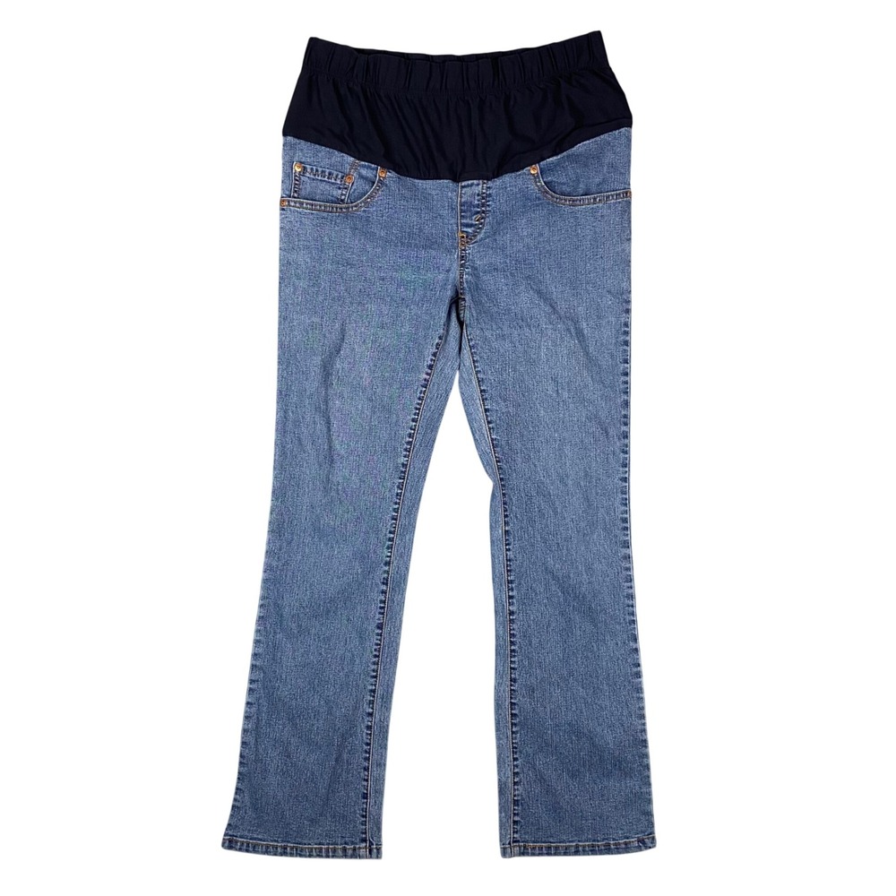 Levi's Maternity Jeans Bootcut Blue Denim‎ Stretch Waist Size 10M